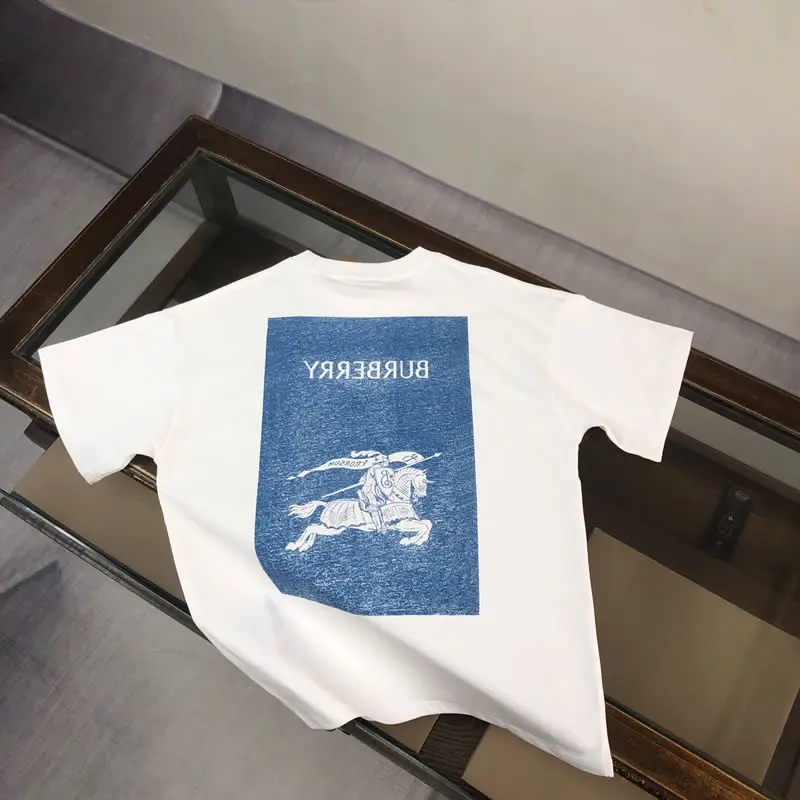 3D War Horse Printing Technology Fake Burberry Men T-shirt