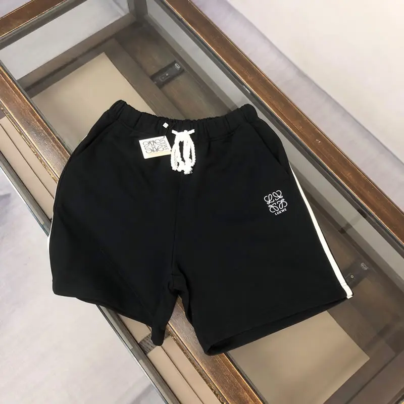 Casual Knock Off LOEWE Short Sweatpants For Men Black