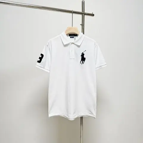 Lapel Replica Men Ralph Lauren POLO White T-Shirt