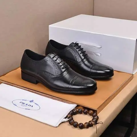 Replica High Quality Prada Leather Shoes For Men