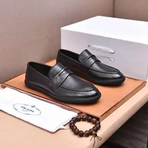 Replica High Quality Prada Leather Shoes For Men