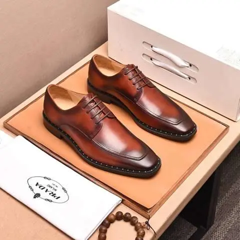 Replica High Quality Prada Leather Shoes For Men
