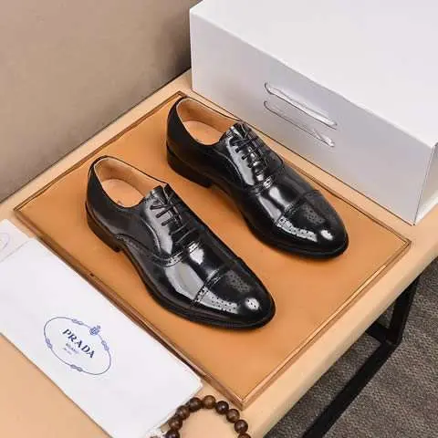 Replica High Quality Prada Leather Shoes For Men