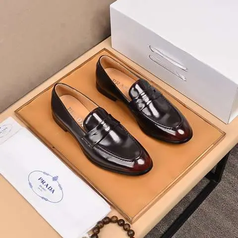 Replica High Quality Prada Leather Shoes For Men
