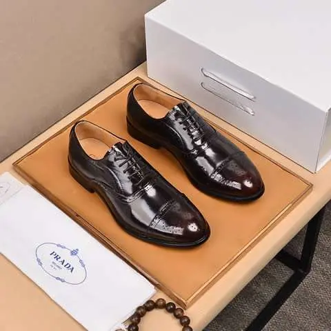Replica High Quality Prada Leather Shoes For Men