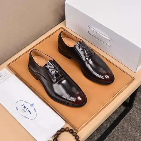 Replica High Quality Prada Leather Shoes For Men