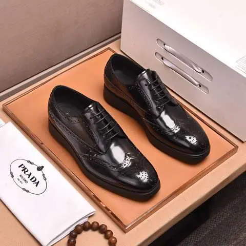 Replica High Quality Prada Leather Shoes For Men