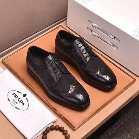 Replica High Quality Prada Leather Shoes For Men