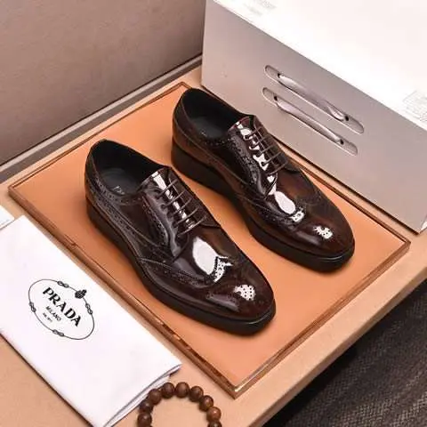 Replica High Quality Prada Leather Shoes For Men