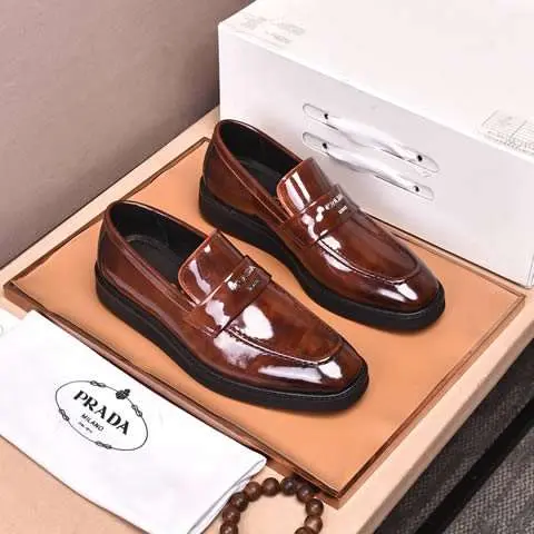 Replica High Quality Prada Leather Shoes For Men