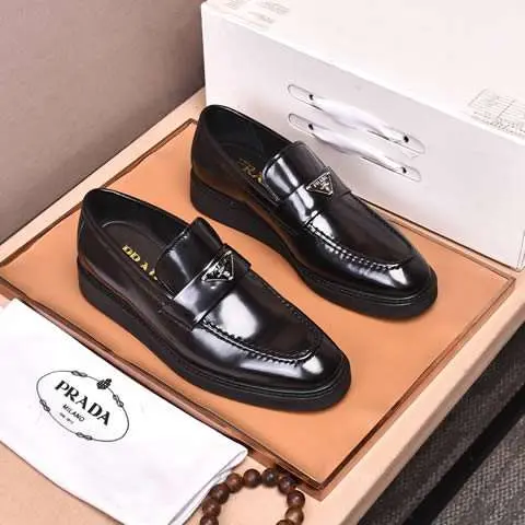 Replica High Quality Prada Leather Shoes For Men