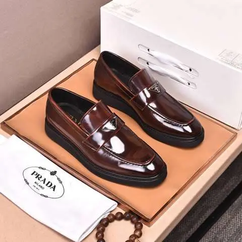 Replica High Quality Prada Leather Shoes For Men
