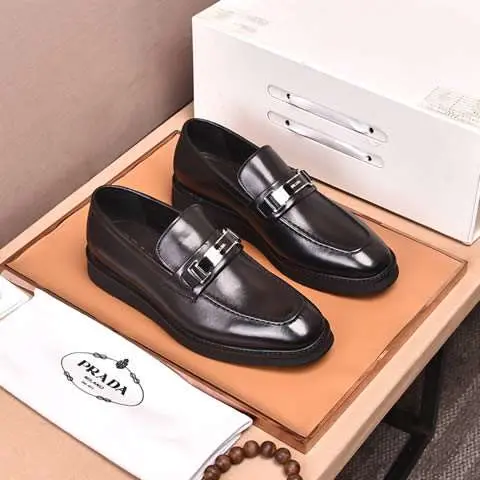 Replica High Quality Prada Leather Shoes For Men