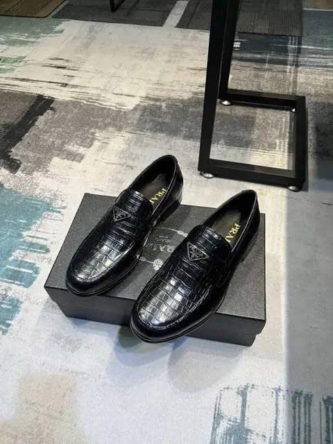 Replica High Quality Prada Leather Shoes For Men