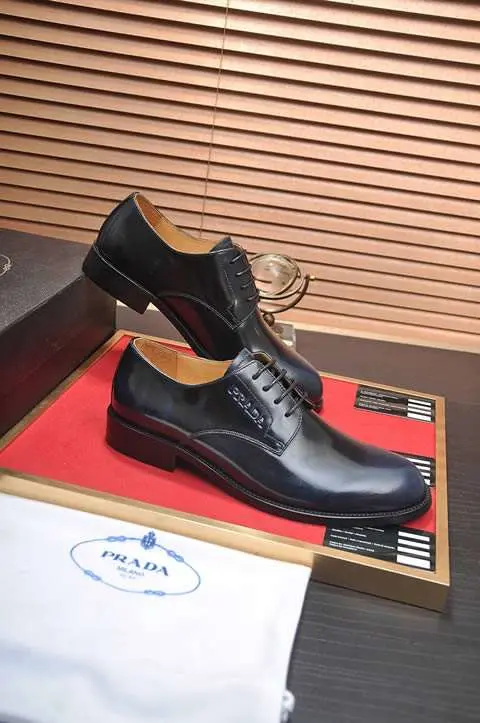 Replica High Quality Prada Leather Shoes For Men