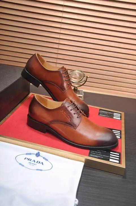 Replica High Quality Prada Leather Shoes For Men