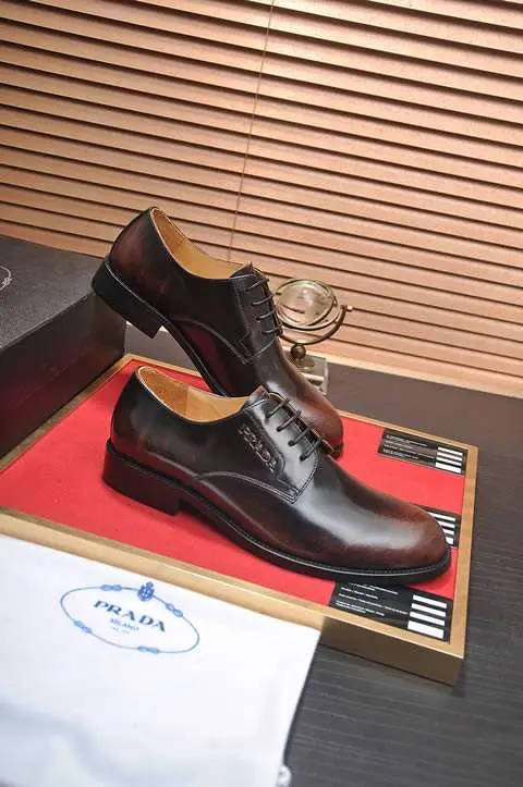 Replica High Quality Prada Leather Shoes For Men