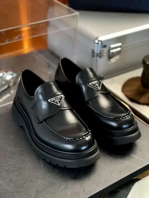 Replica High Quality Prada Leather Shoes For Men
