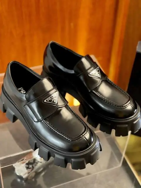 Replica High Quality Prada Leather Shoes For Men