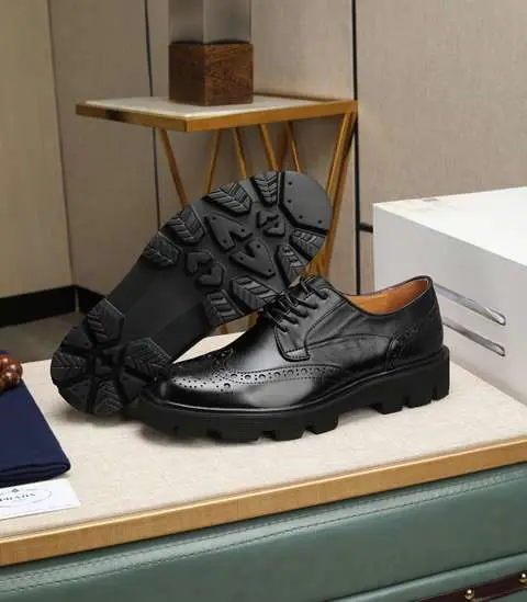 Replica High Quality Prada Leather Shoes For Men
