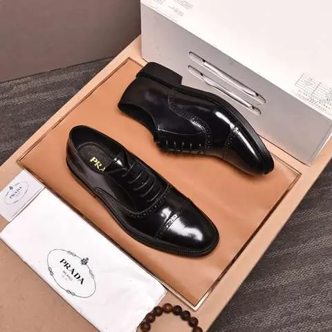 Replica High Quality Prada Leather Shoes For Men