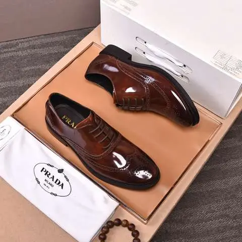 Replica High Quality Prada Leather Shoes For Men