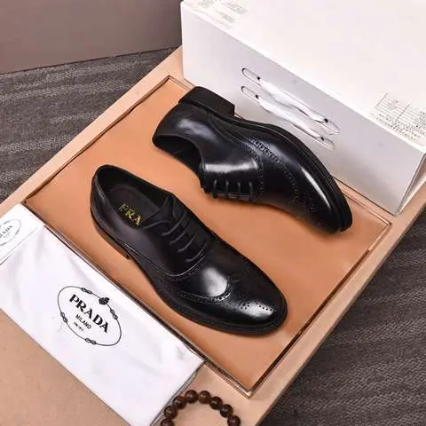Replica High Quality Prada Leather Shoes For Men