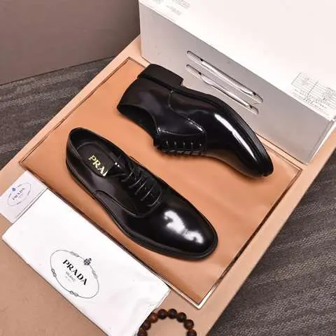 Replica High Quality Prada Leather Shoes For Men