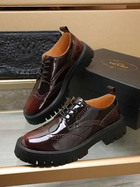 Replica High Quality Prada Leather Shoes For Men