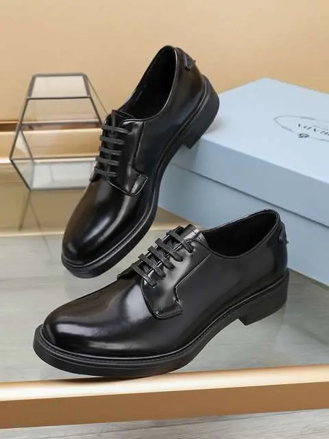 Replica High Quality Prada Leather Shoes For Men