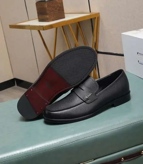 Replica High Quality Prada Leather Shoes For Men
