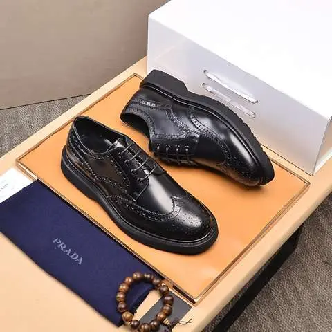 Replica High Quality Prada Leather Shoes For Men