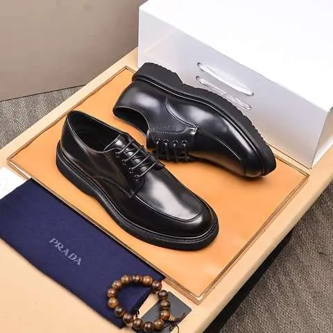 Replica High Quality Prada Leather Shoes For Men