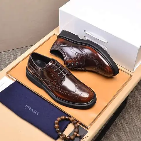 Replica High Quality Prada Leather Shoes For Men
