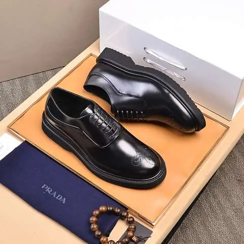 Replica High Quality Prada Leather Shoes For Men