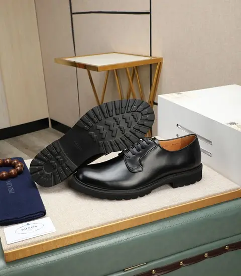 Replica High Quality Prada Leather Shoes For Men