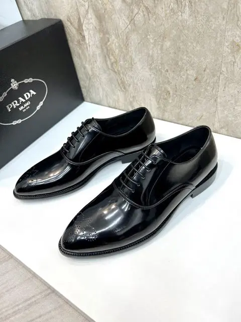 Replica High Quality Prada Leather Shoes For Men