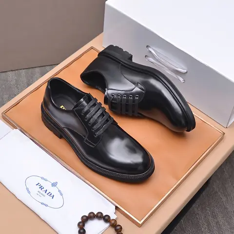 Replica High Quality Prada Leather Shoes For Men