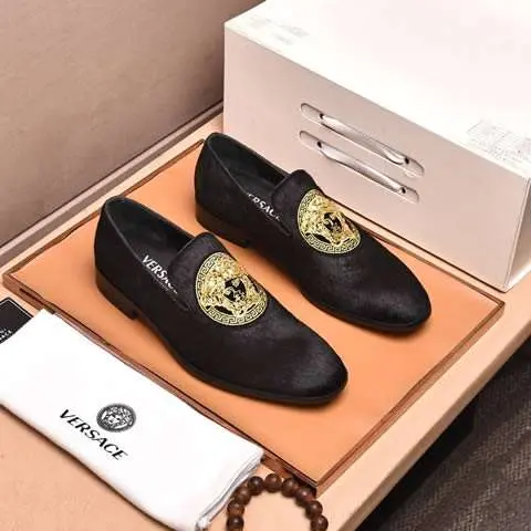 Replica High Quality Versace Leather Shoes For Men