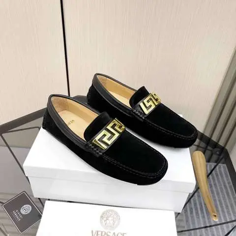 Replica High Quality Versace Leather Shoes For Men