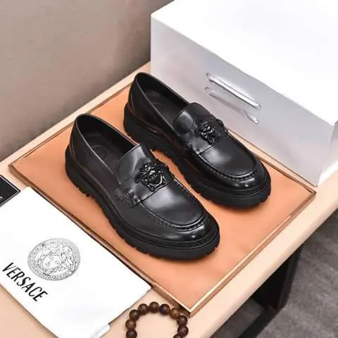 Replica High Quality Versace Leather Shoes For Men