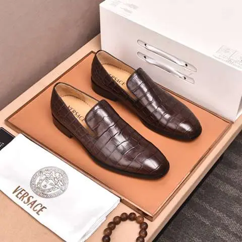 Replica High Quality Versace Leather Shoes For Men