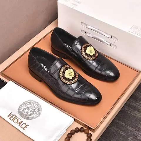 Replica High Quality Versace Leather Shoes For Men