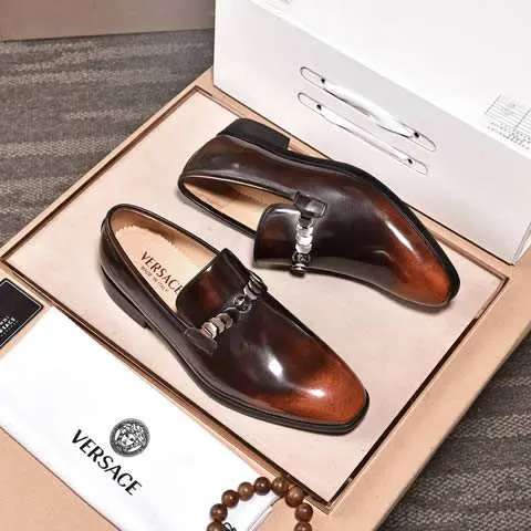 Replica High Quality Versace Leather Shoes For Men