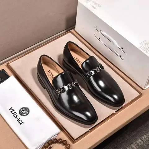 Replica High Quality Versace Leather Shoes For Men
