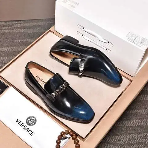Replica High Quality Versace Leather Shoes For Men