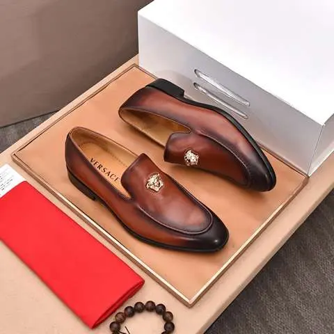 Replica High Quality Versace Leather Shoes For Men