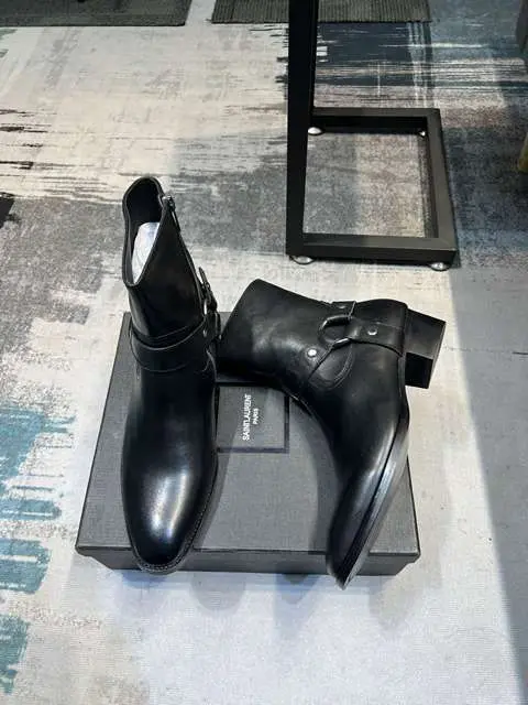Replica High Quality YSL Leather Shoes For Men