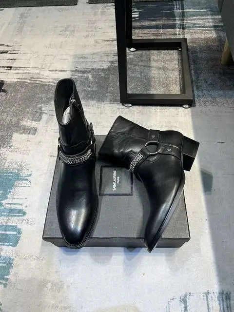 Replica High Quality YSL Leather Shoes For Men