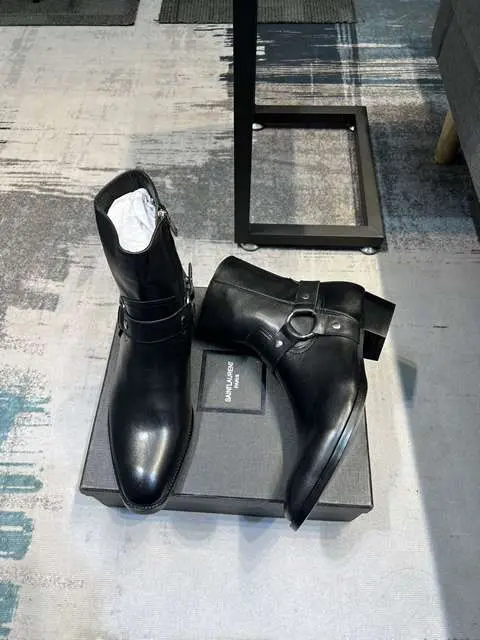 Replica High Quality YSL Leather Shoes For Men